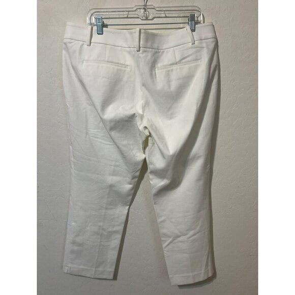 Ann Taylor Loft White Capri Marisa Sz 14 Like New Condition - Picture 4 of 7